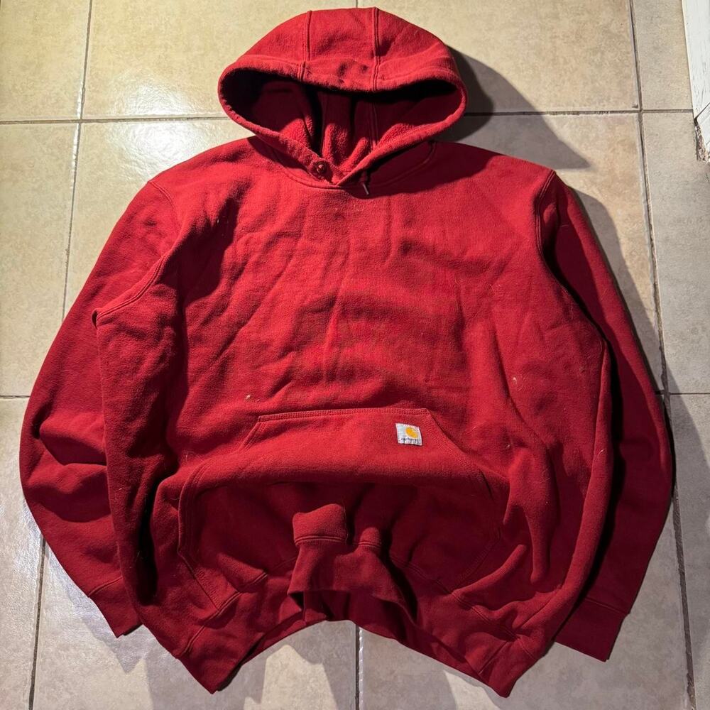 Red carhartt hoodie size XL in mens